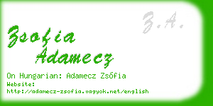 zsofia adamecz business card